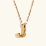 Load image into Gallery viewer, Balloon Gold Initial Necklace

