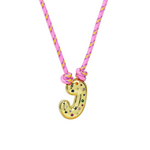 Load image into Gallery viewer, Chunky Gemstone Accented Initial Rope Necklace
