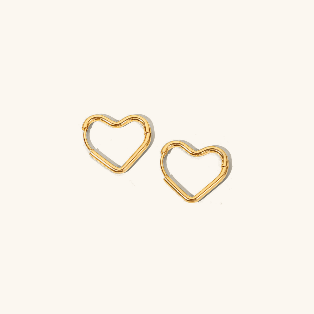Helena Heart Hoop Earrings
