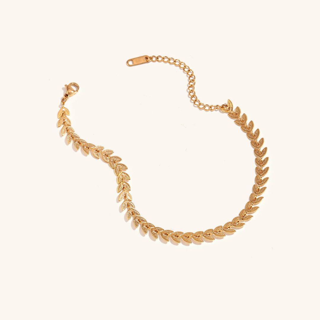 Delaida Gold Leaf Bracelet