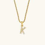 Load image into Gallery viewer, Maeve Diamond Initial Letter Necklace
