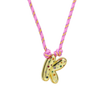 Load image into Gallery viewer, Chunky Gemstone Accented Initial Rope Necklace
