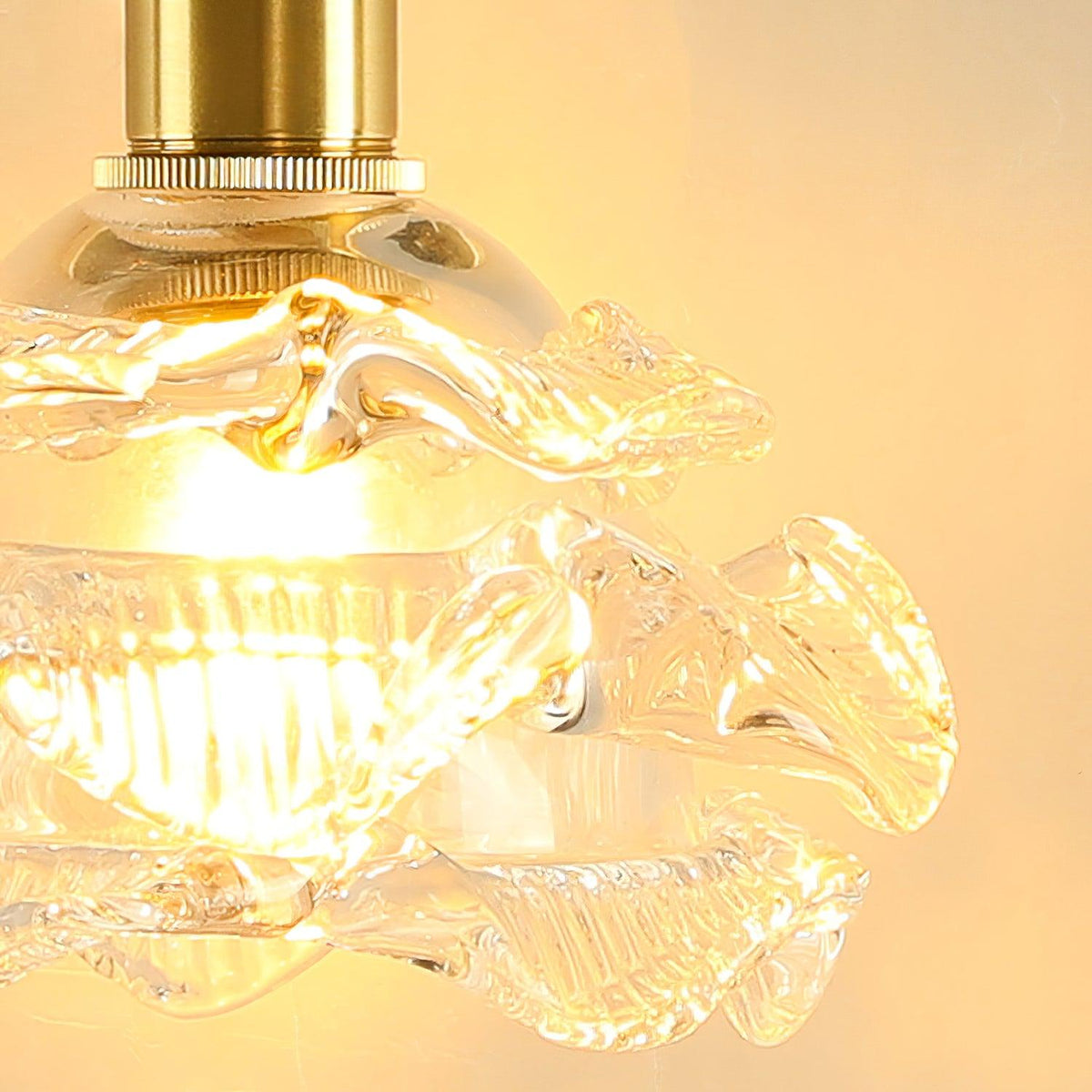 Brass Knurled Finish Wall Sconce For Living Room