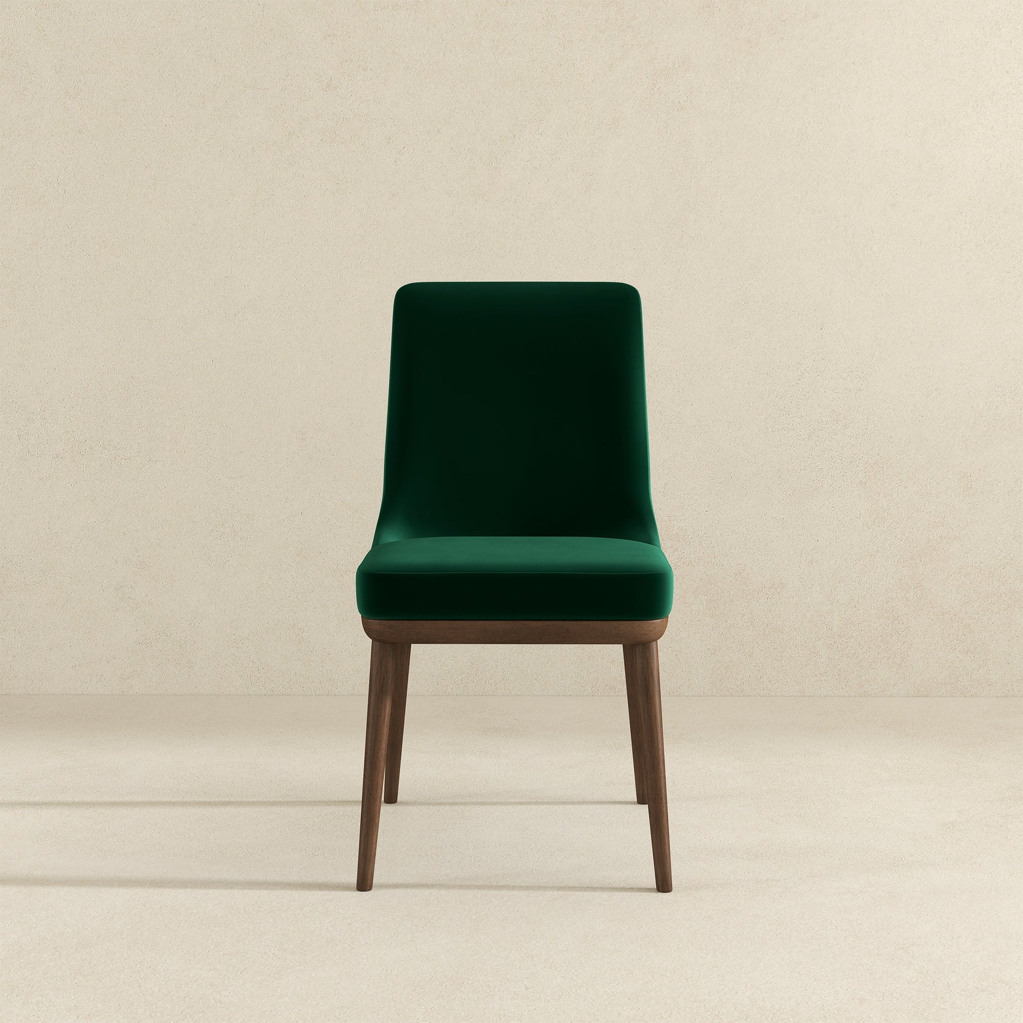 Luxury Green Velvet Solid Wood Dining Chairs for Elegant Dining Spaces