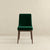 Luxury Green Velvet Solid Wood Dining Chairs for Elegant Dining Spaces