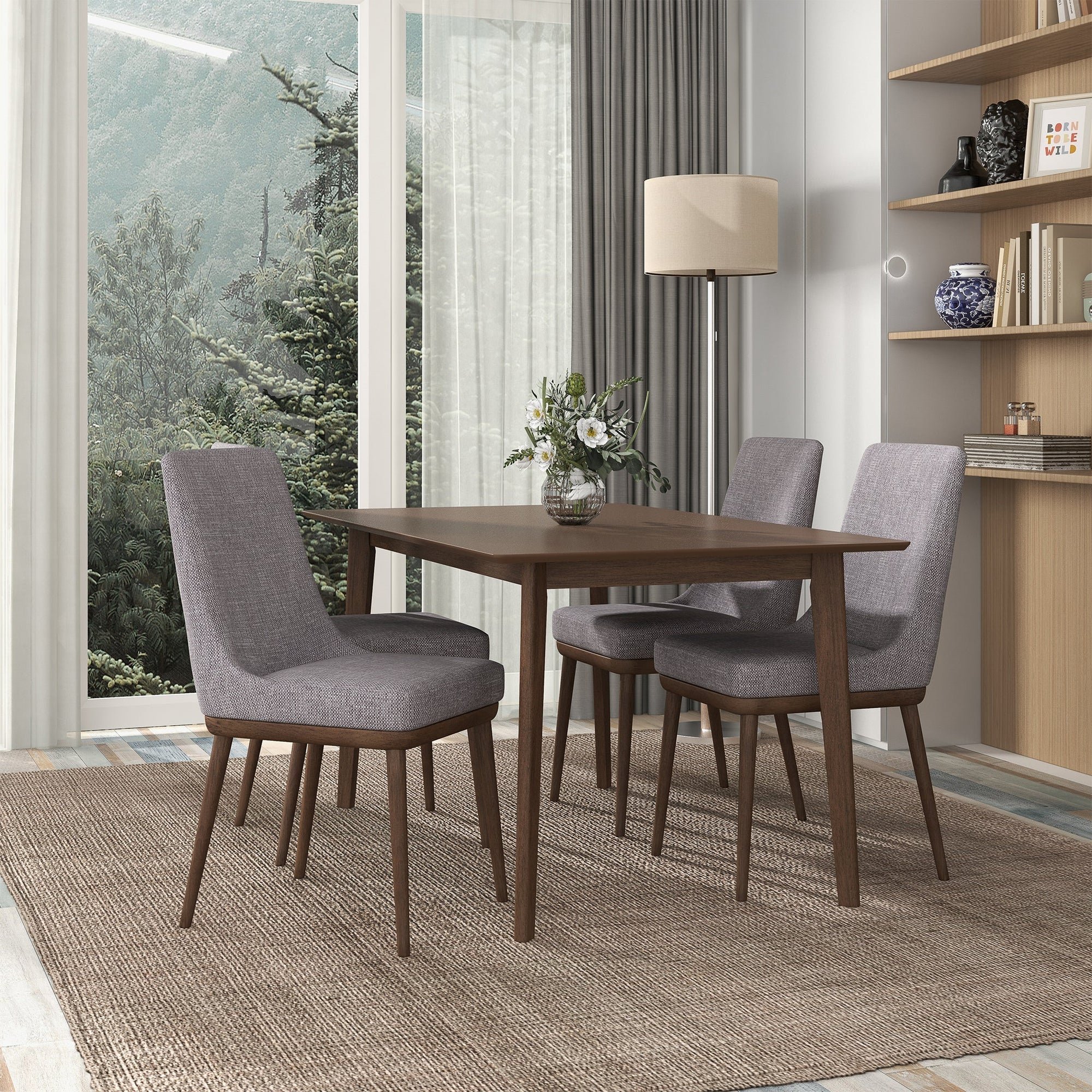 Luxury Grey Fabric Dining Chairs for Elegant Dining Spaces