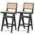 Luxury Gray Fabric Bar Stools for Elegant Dining Spaces