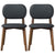 Elegant Black Leather Dining Chair Set for Dining Spaces