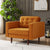 Elegant Burnt Orange Velvet Lounge Chair for Stylish Living Spaces