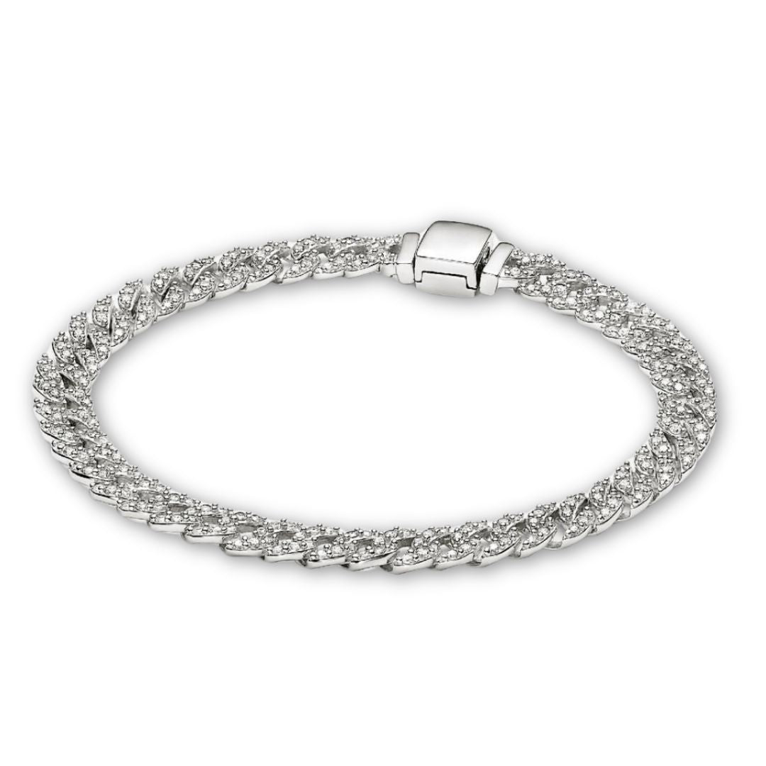 Bohemian Moissanite Cuban Link Bracelet