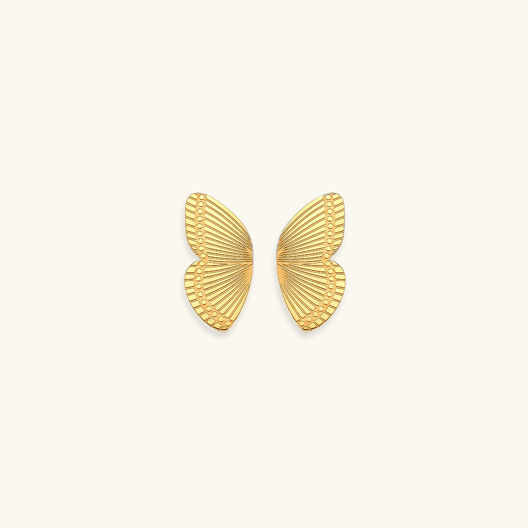 Lilac Gold Butterfly Earrings