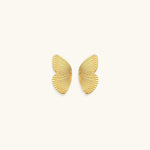 Load image into Gallery viewer, Lilac Gold Butterfly Earrings
