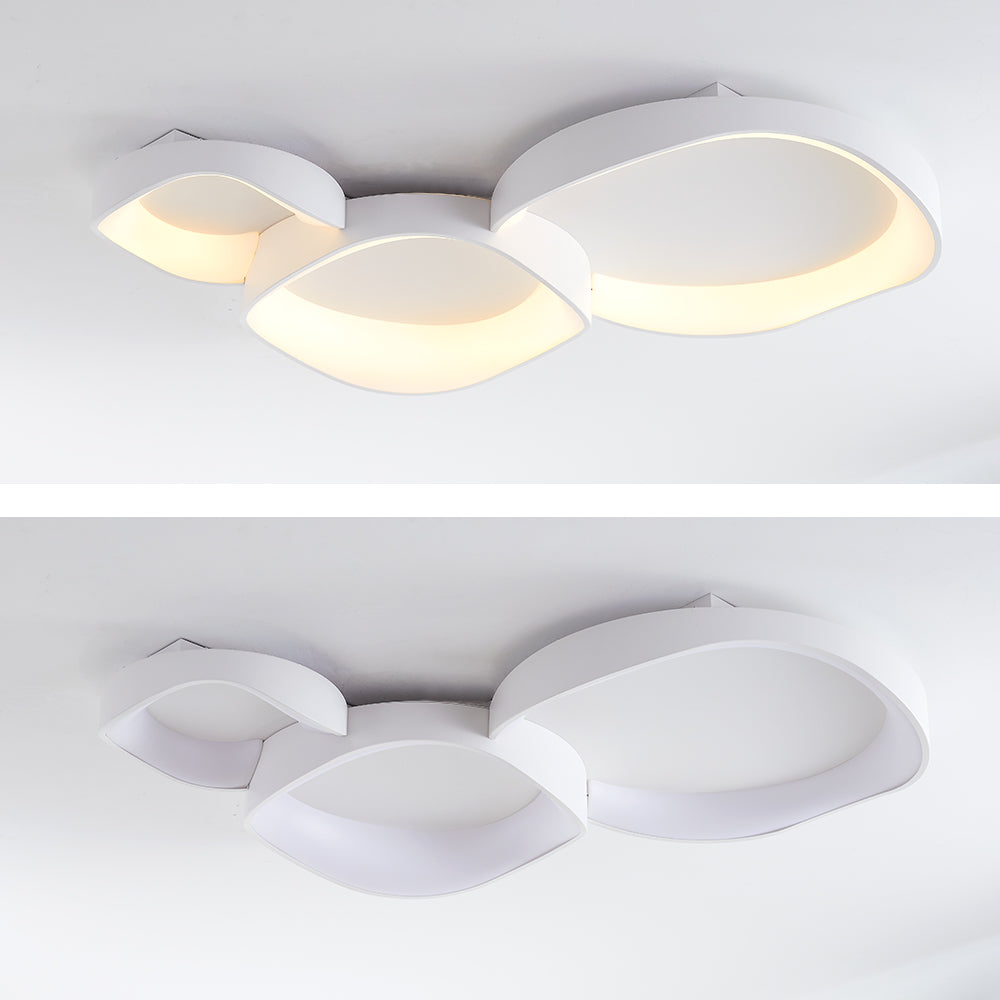 Contemporary Wave Flush Mount Ceiling Light