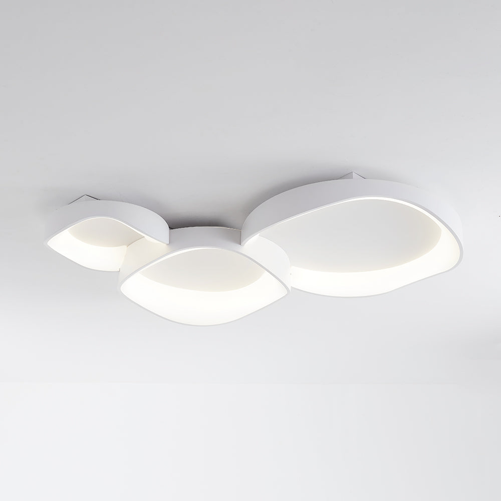 Contemporary Wave Flush Mount Ceiling Light