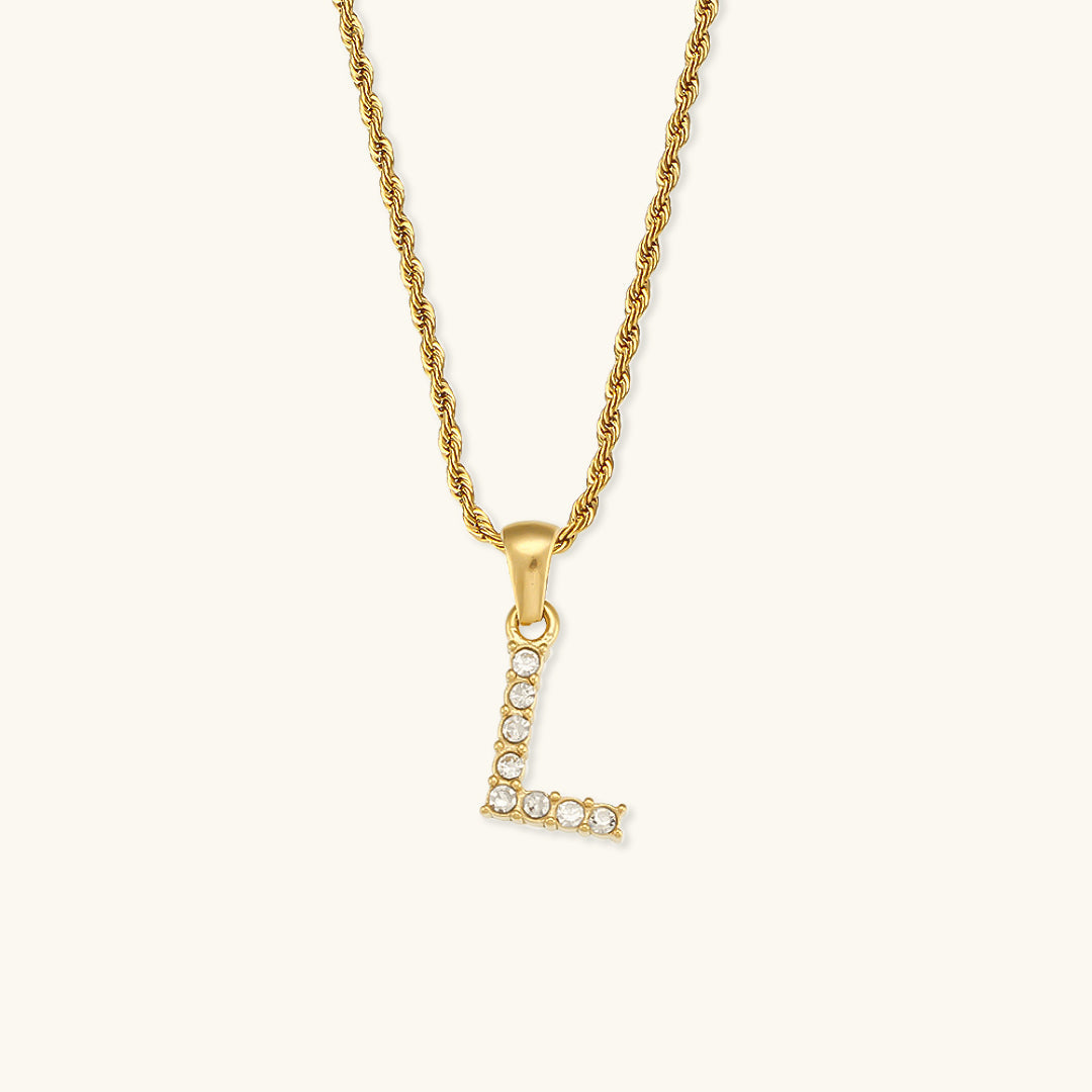 Maeve Diamond Initial Letter Necklace