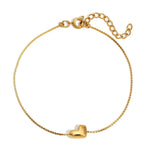 Load image into Gallery viewer, Dainty Bubble Letter Initial Bracelet
