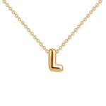 Load image into Gallery viewer, Dainty Bubble Letter Initial Necklace
