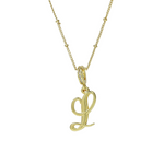 Load image into Gallery viewer, Elegant Cursive Font Satellite Chain Initial Necklace
