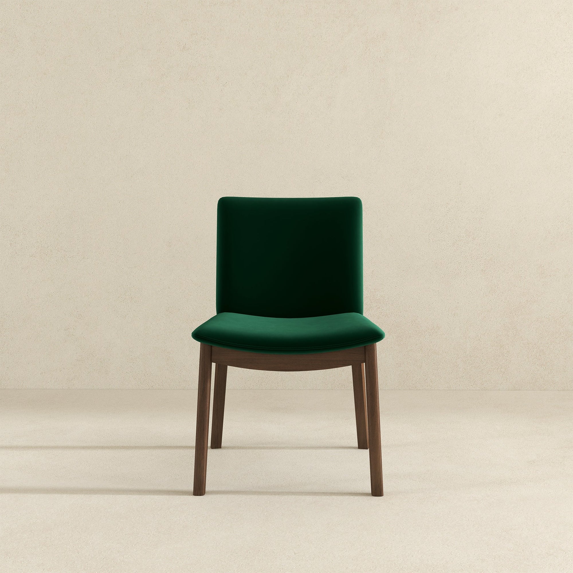 Luxury Green Velvet Solid Wood Dining Chairs for Elegant Dining Spaces