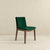 Luxury Green Velvet Solid Wood Dining Chairs for Elegant Dining Spaces