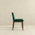 Luxury Green Velvet Solid Wood Dining Chairs for Elegant Dining Spaces