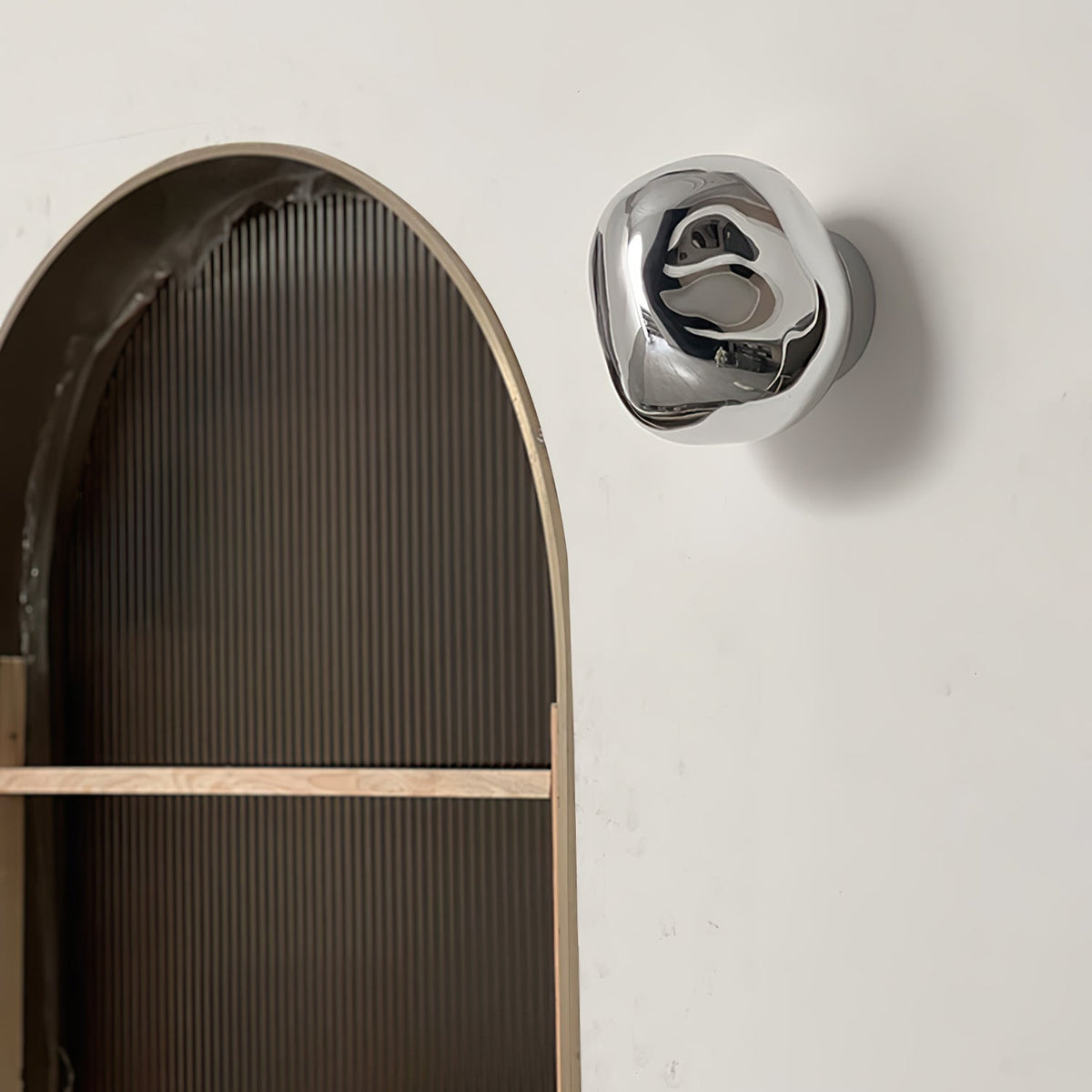 Molten Glass Mirror Contemporary Wall Lamp