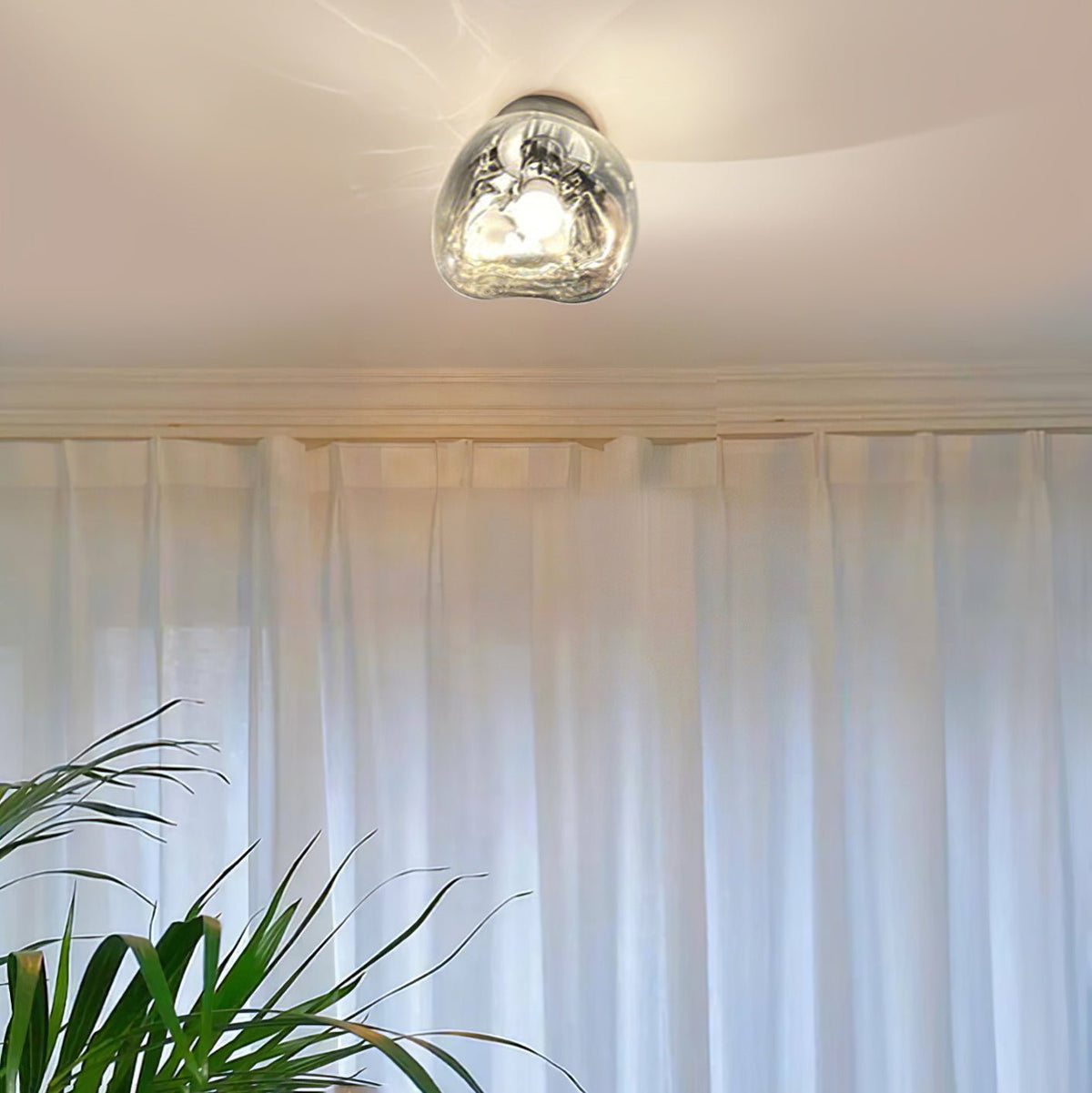 Molten Glass Mirror Contemporary Wall Lamp