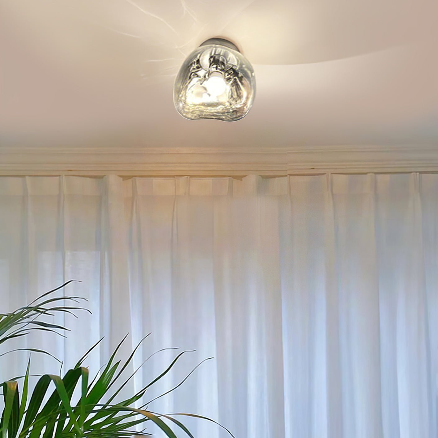 Molten Glass Mirror Contemporary Wall Lamp