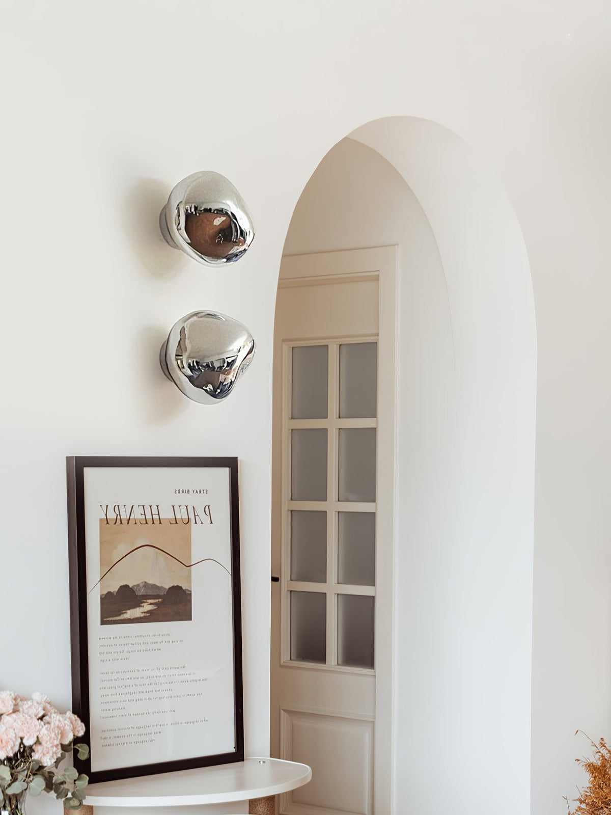 Molten Glass Mirror Contemporary Wall Lamp