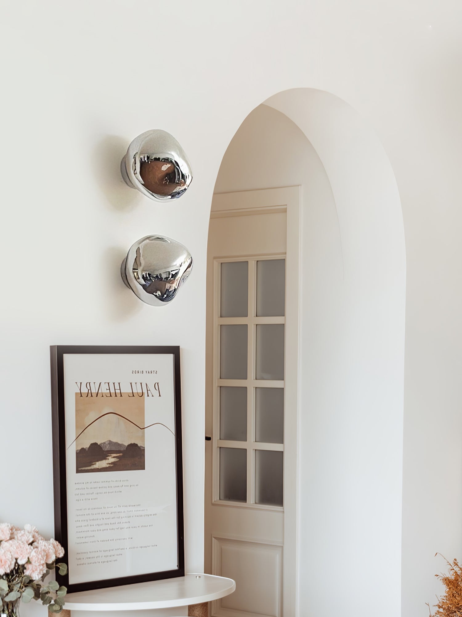 Molten Glass Mirror Contemporary Wall Lamp