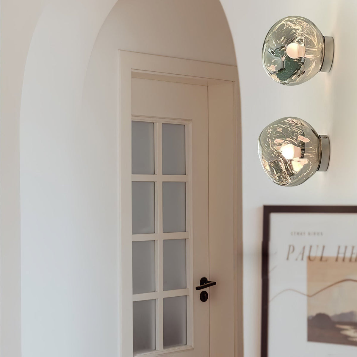 Molten Glass Mirror Contemporary Wall Lamp