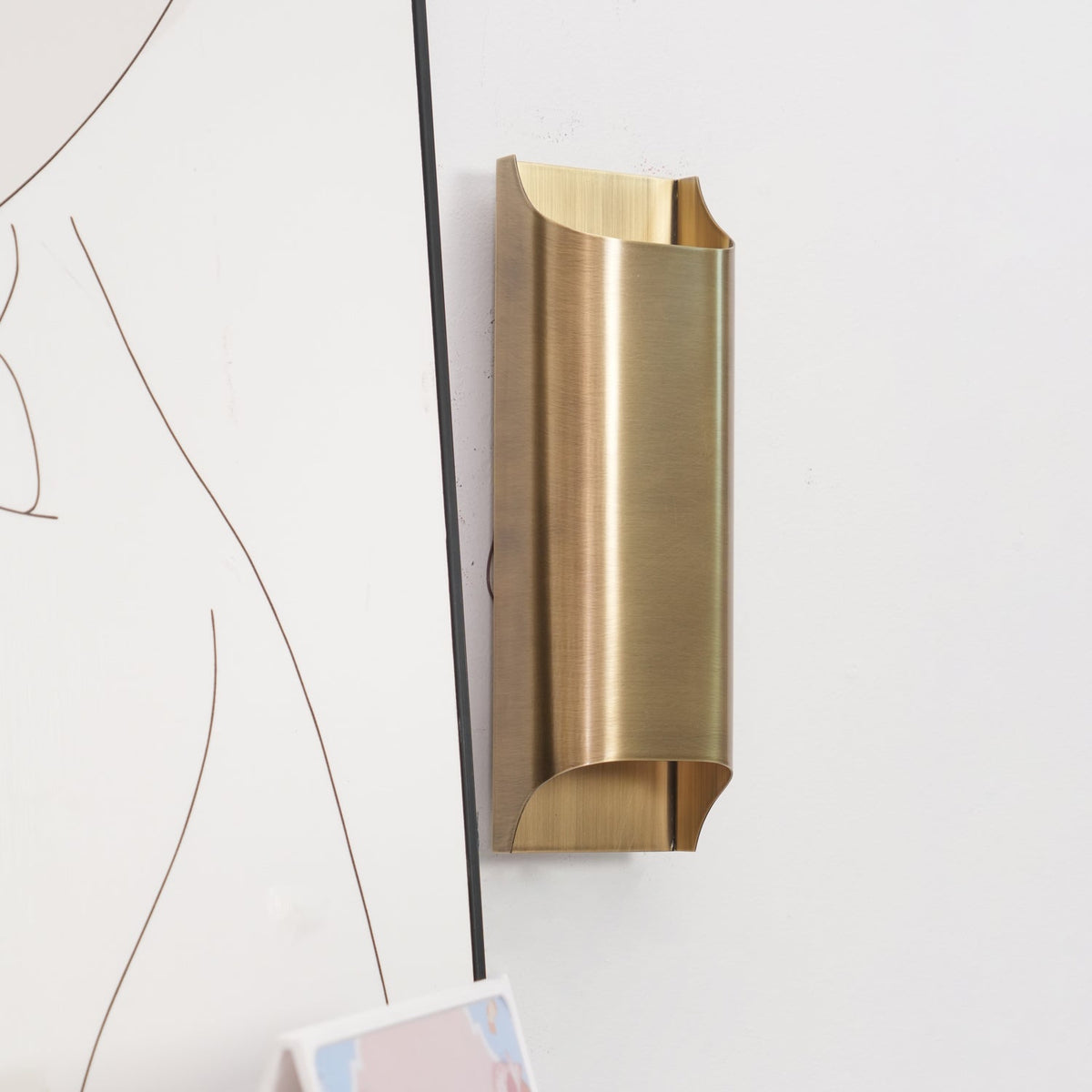 Circular Brass Nordic Inspired Wall Sconce