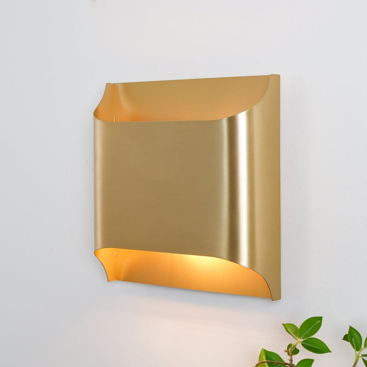 Circular Brass Nordic Inspired Wall Sconce