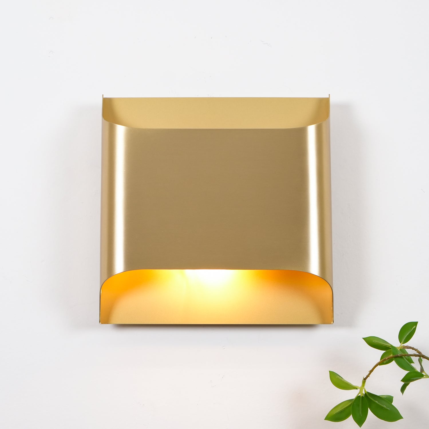 Circular Brass Nordic Inspired Wall Sconce