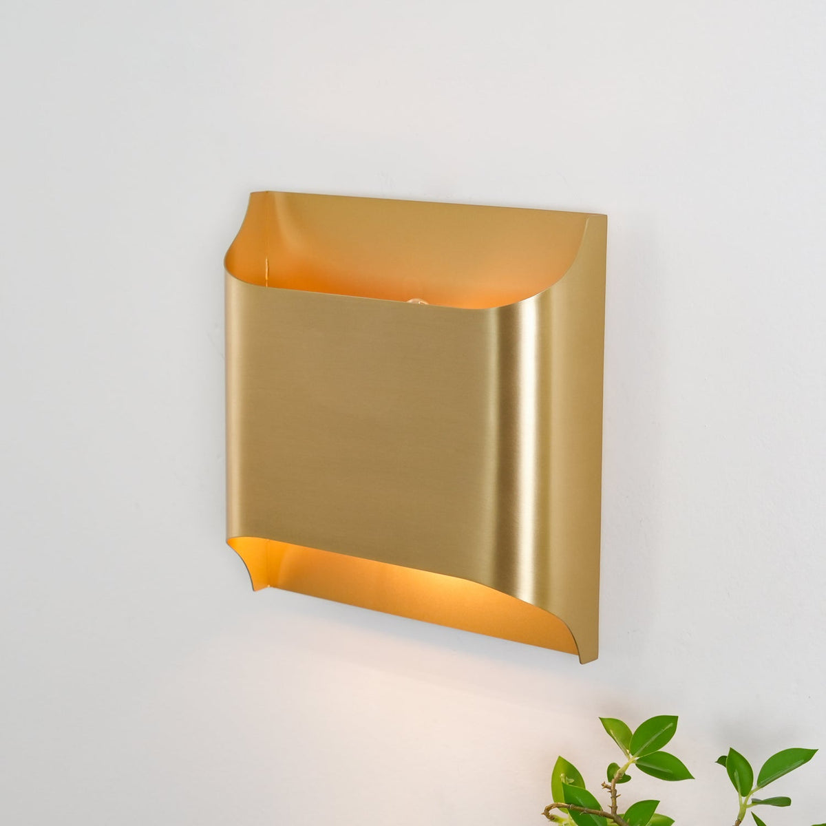 Circular Brass Nordic Inspired Wall Sconce