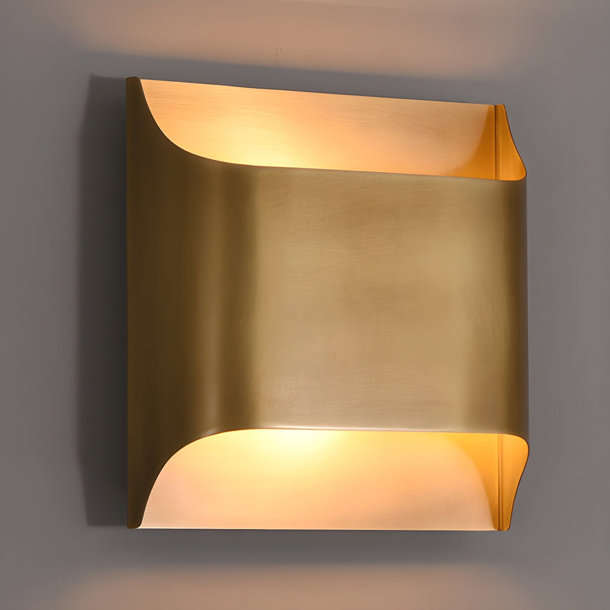 Circular Brass Nordic Inspired Wall Sconce