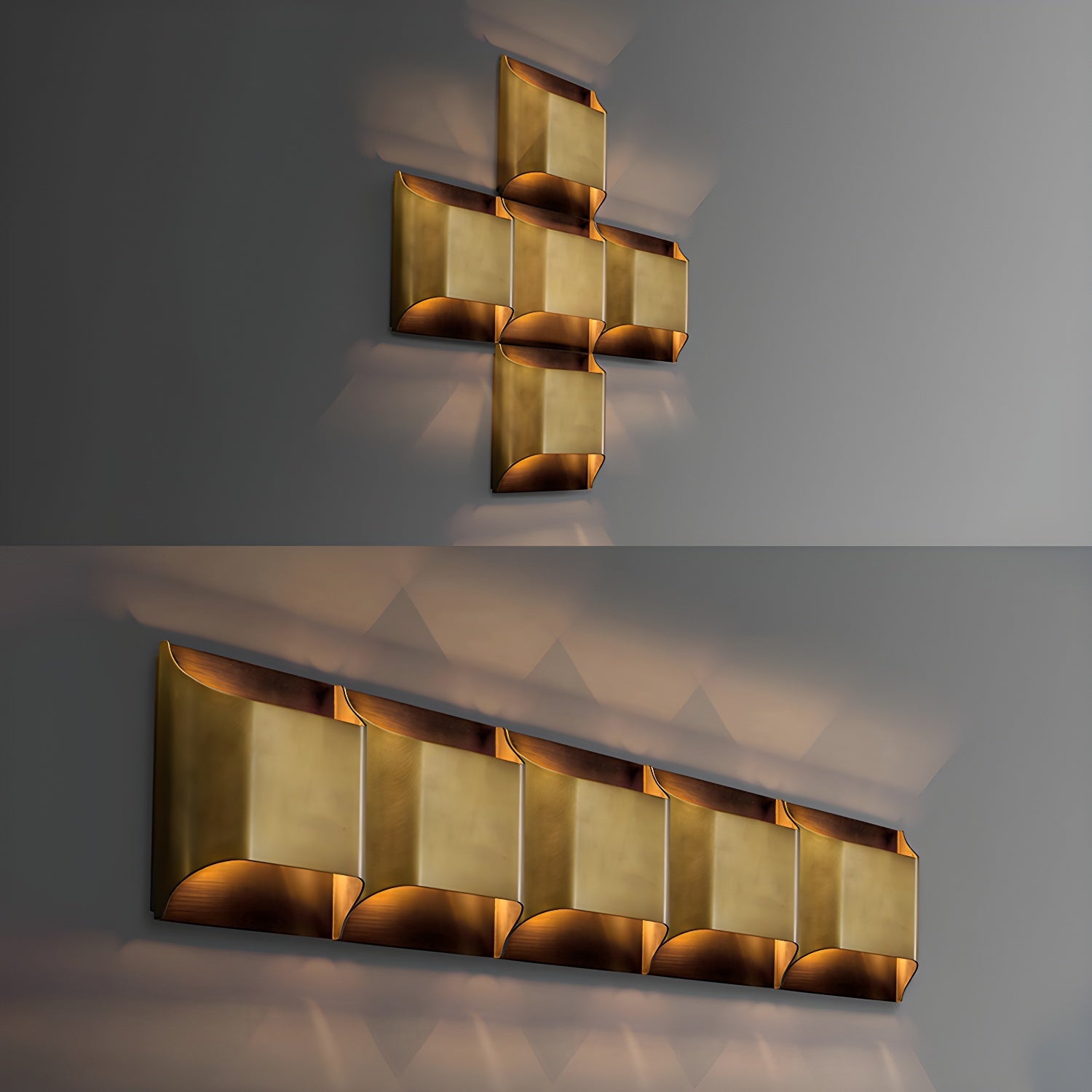 Circular Brass Nordic Inspired Wall Sconce