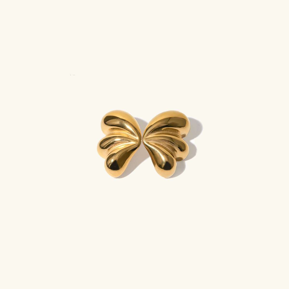 Mika gold butterfly earrings