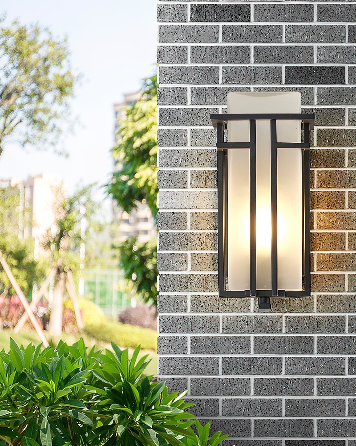 Iron Retro Outdoor Porch Entry Accent Wall Lamp