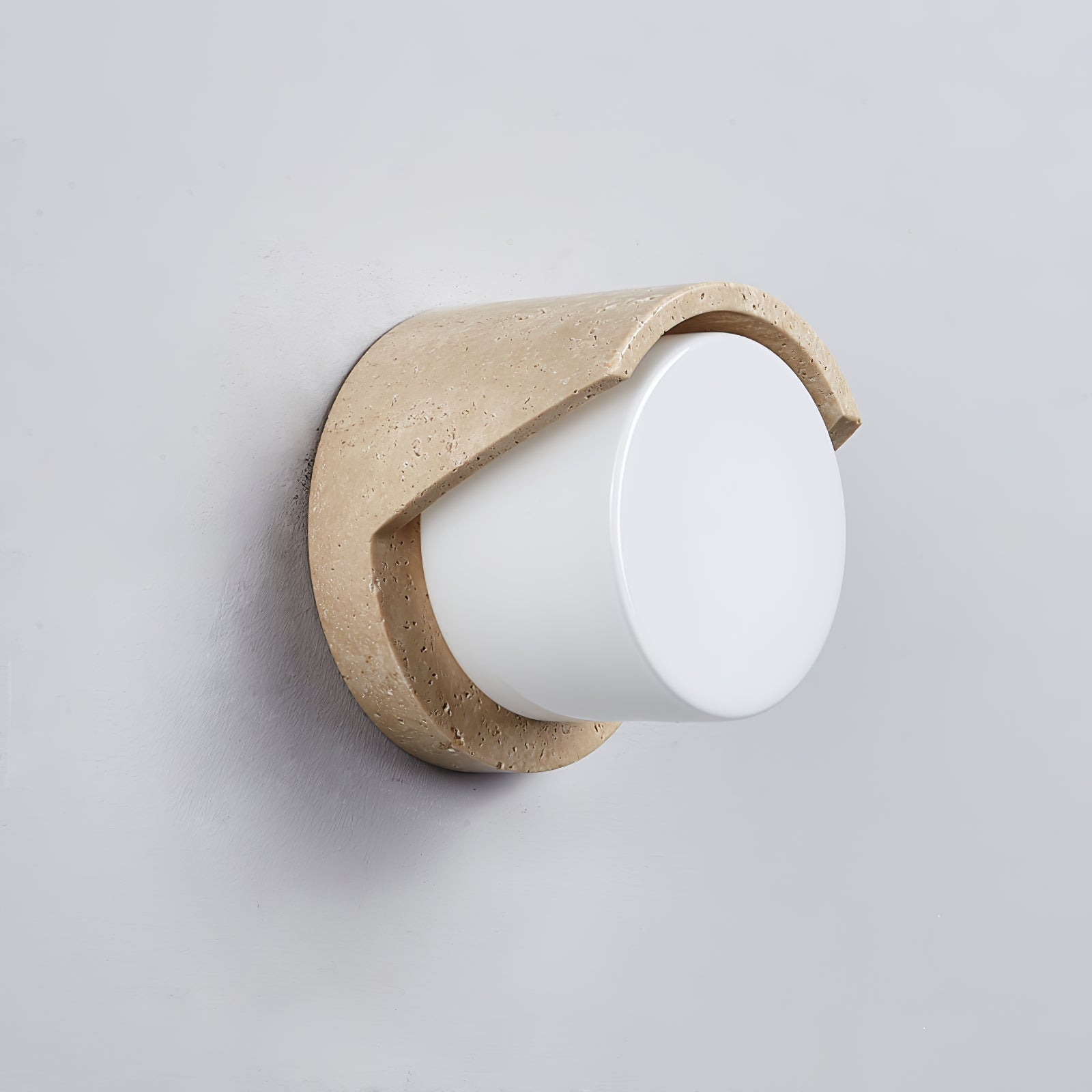 Travertine Sculptural Statement Wall Light