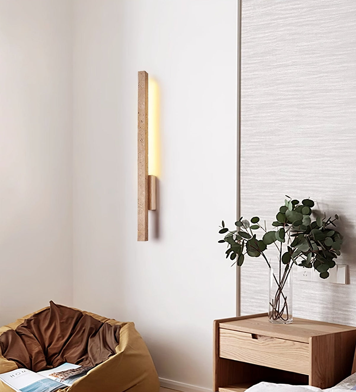 Vertical Stone Nordic Inspired Wall Light