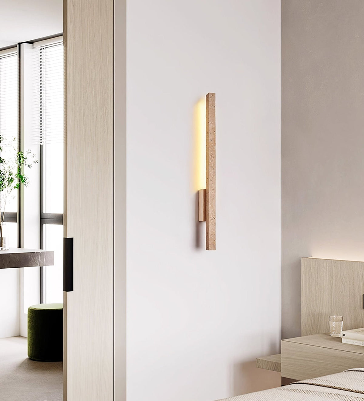 Vertical Stone Nordic Inspired Wall Light