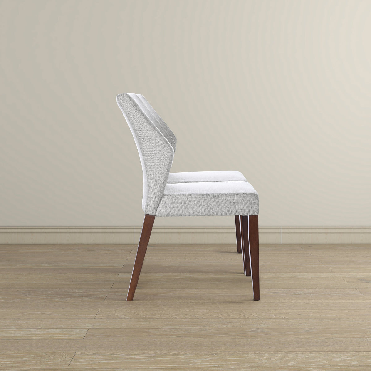 THE FURNITURE CO. Dining Chairs Stylish Light Grey Fabric Dining Chairs for Dining Spaces