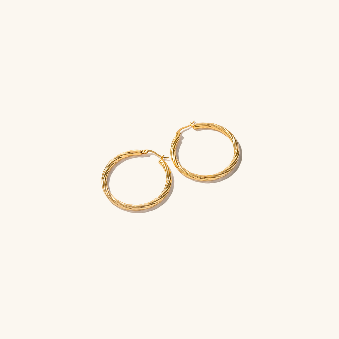 Zephy Twisted Hoop Earrings