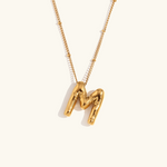 Load image into Gallery viewer, Balloon Gold Initial Necklace
