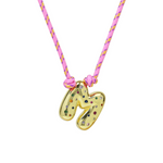 Load image into Gallery viewer, Chunky Gemstone Accented Initial Rope Necklace
