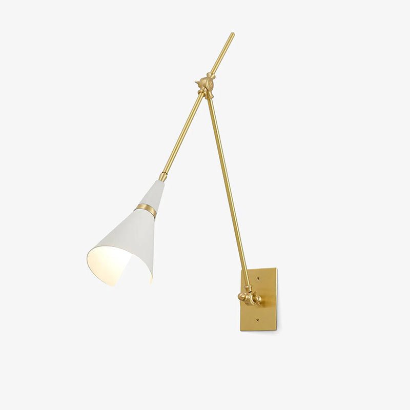 Edge Angled Shade Midcentury Inspired Wall Lamp