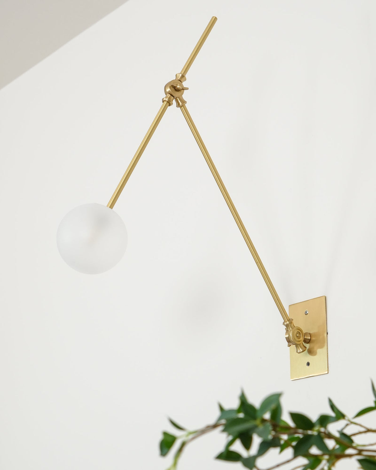 Edge Angled Shade Midcentury Inspired Wall Lamp