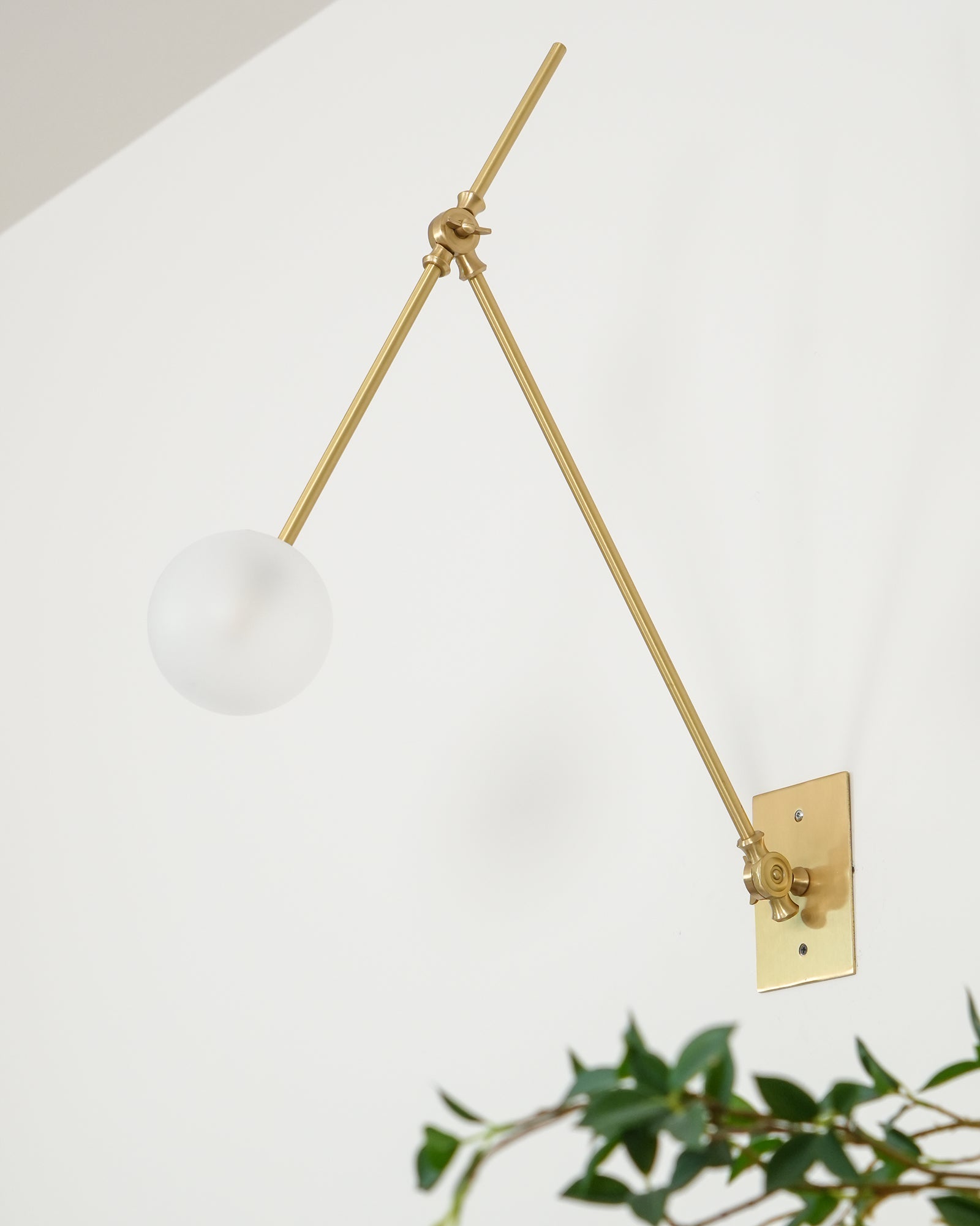 Edge Angled Shade Midcentury Inspired Wall Lamp