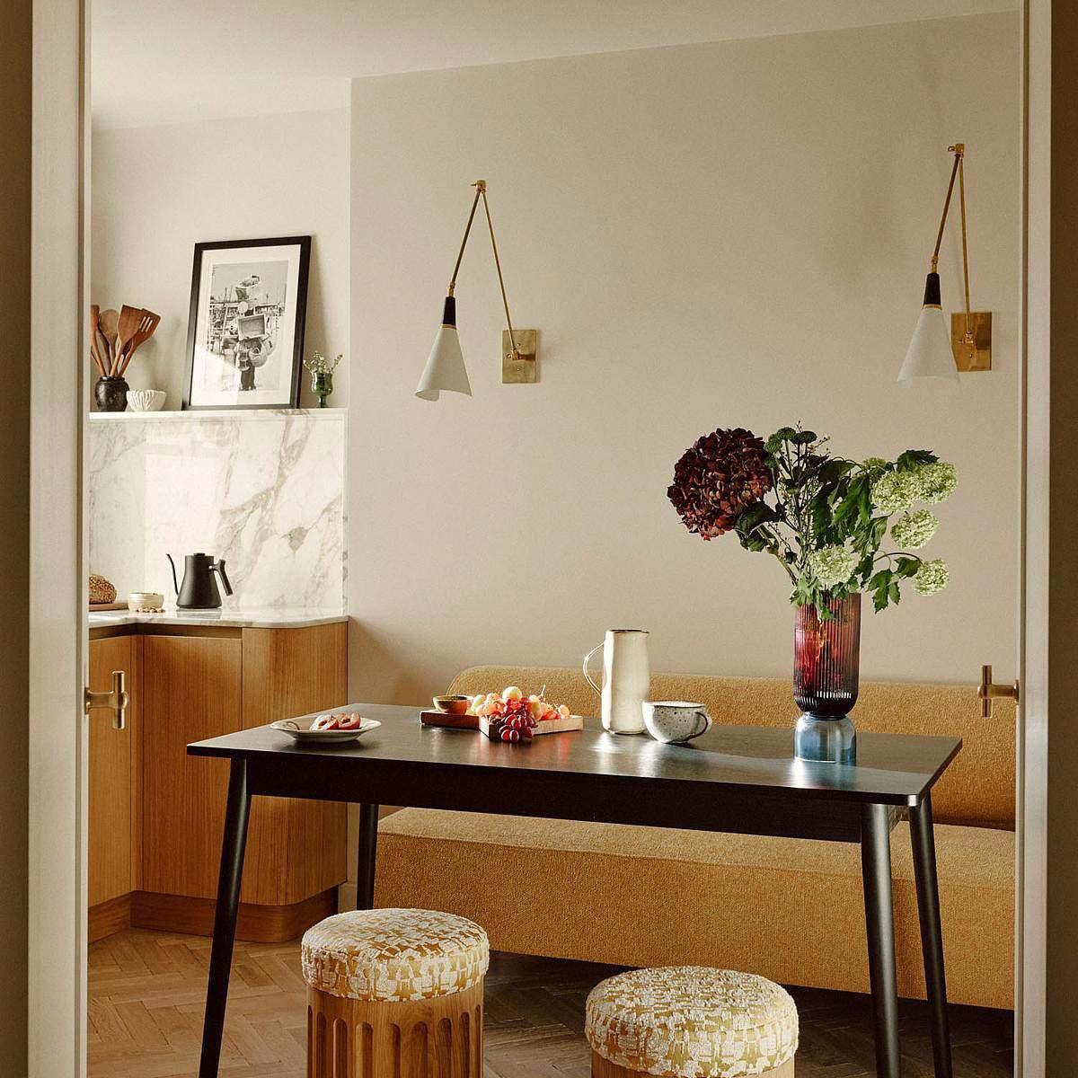 Edge Angled Shade Midcentury Inspired Wall Lamp